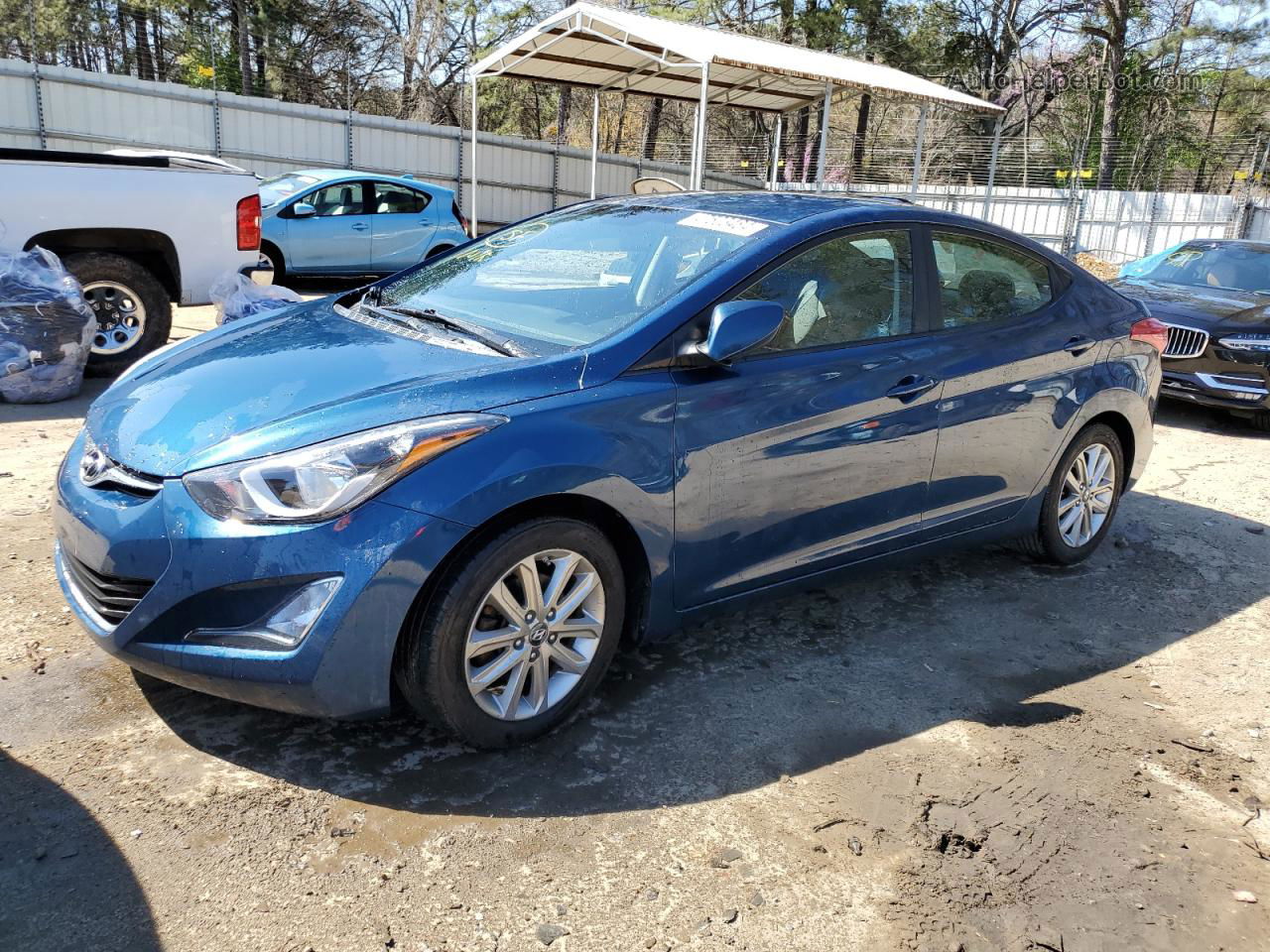 2014 Hyundai Elantra Se Blue vin: KMHDH4AE5EU201643