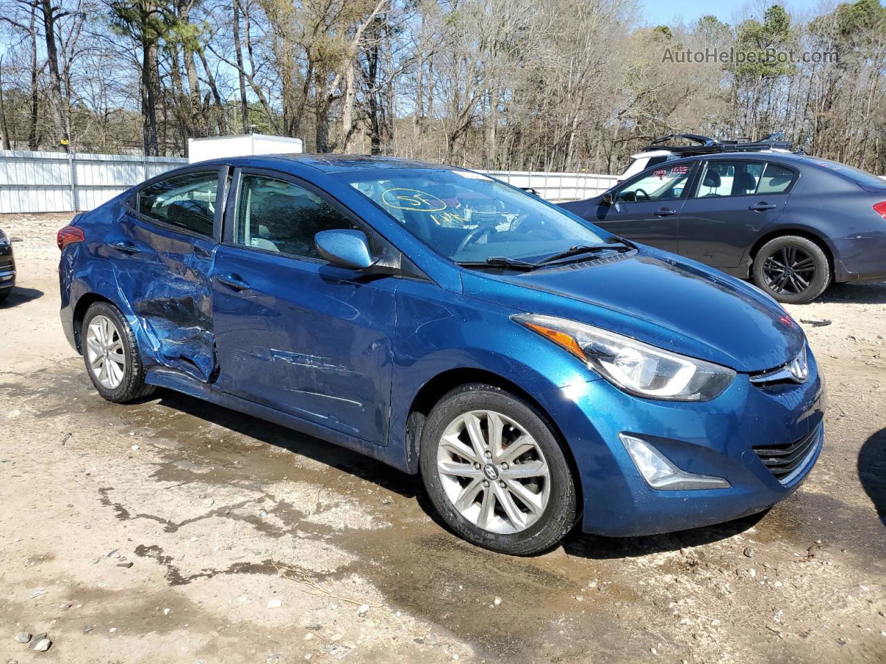 2014 Hyundai Elantra Se Blue vin: KMHDH4AE5EU201643