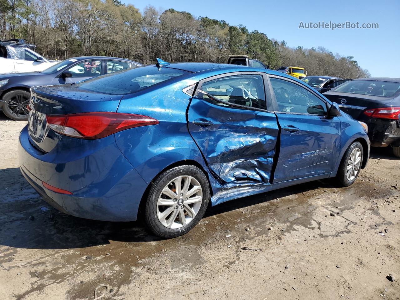 2014 Hyundai Elantra Se Blue vin: KMHDH4AE5EU201643