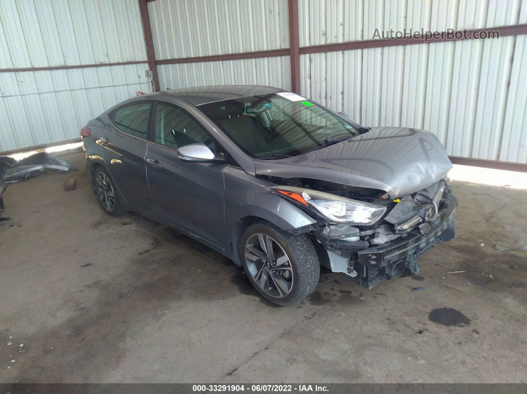 2015 Hyundai Elantra Limited Gray vin: KMHDH4AE5FU390487