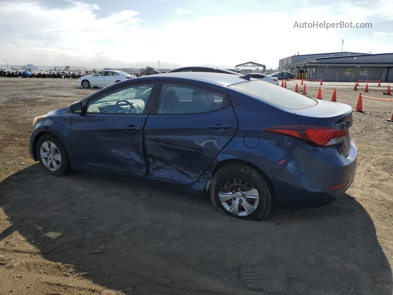 2016 Hyundai Elantra Se Синий vin: KMHDH4AE5GU511326