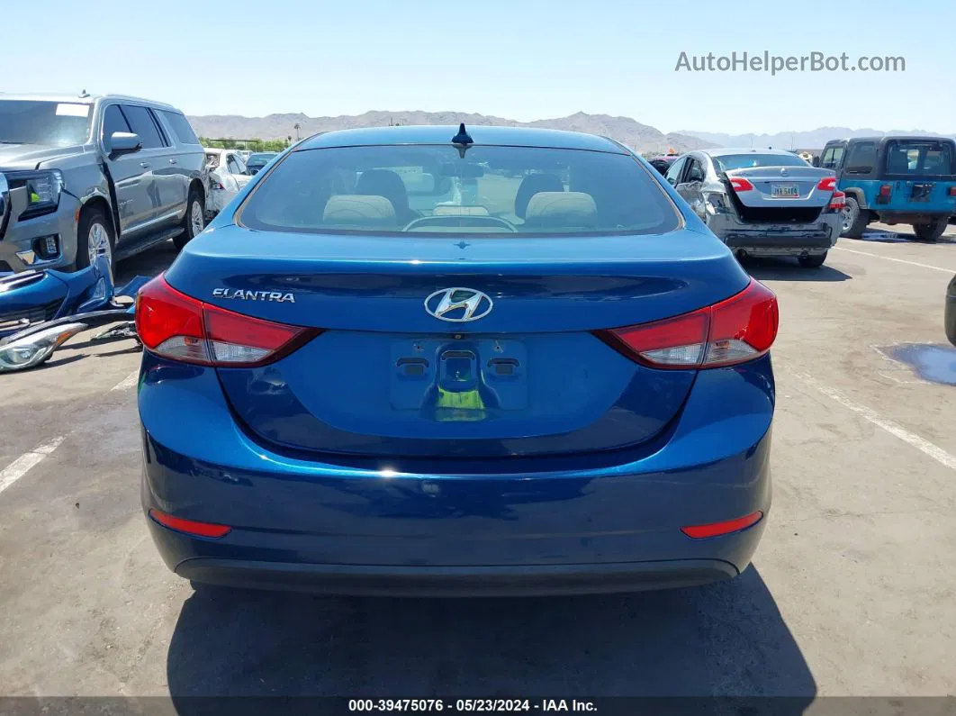 2016 Hyundai Elantra Se Blue vin: KMHDH4AE5GU542107