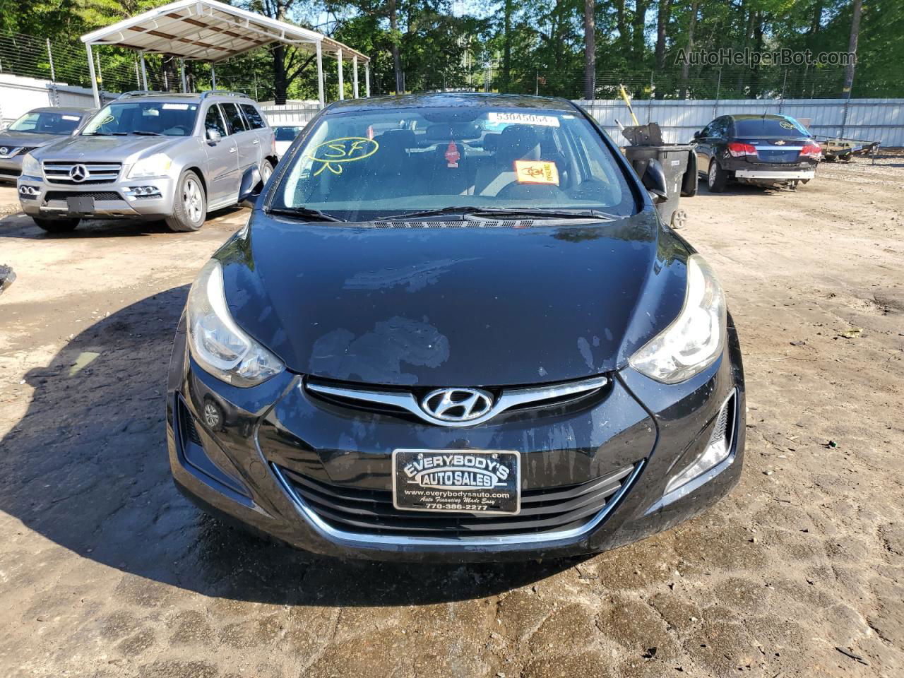 2016 Hyundai Elantra Se Черный vin: KMHDH4AE5GU581828