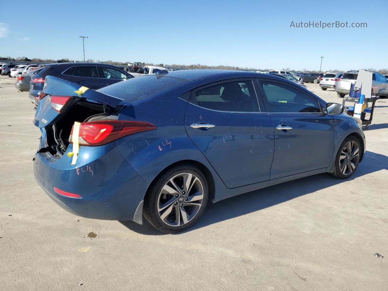 2016 Hyundai Elantra Se Синий vin: KMHDH4AE5GU587158