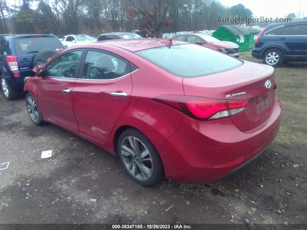 2016 Hyundai Elantra Limited Красный vin: KMHDH4AE5GU594014