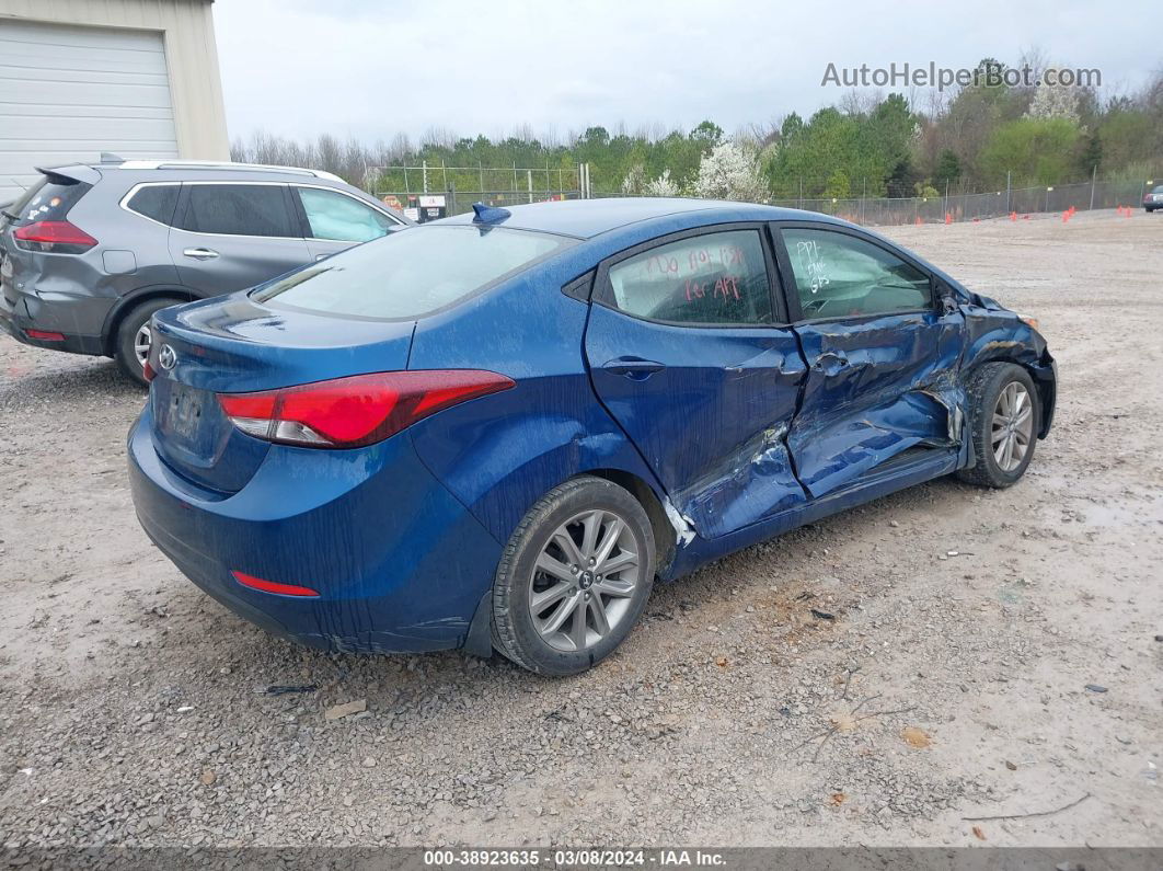 2016 Hyundai Elantra Se Blue vin: KMHDH4AE5GU618389