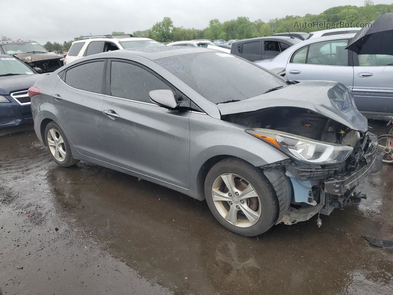 2016 Hyundai Elantra Se Gray vin: KMHDH4AE5GU623396