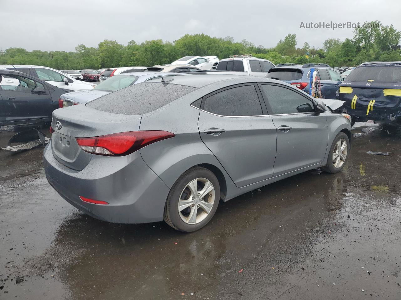 2016 Hyundai Elantra Se Gray vin: KMHDH4AE5GU623396