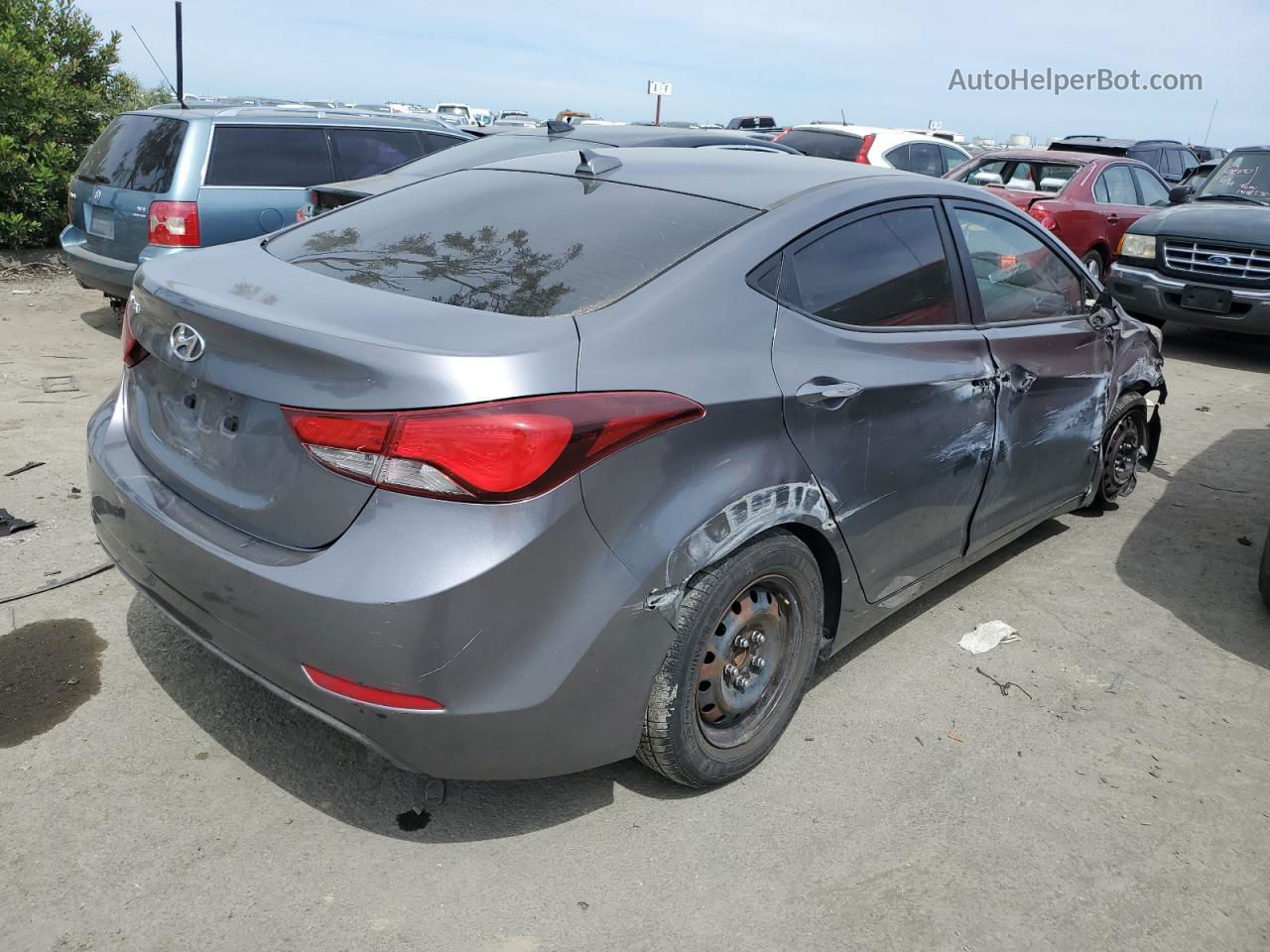 2016 Hyundai Elantra Se Серый vin: KMHDH4AE5GU646046