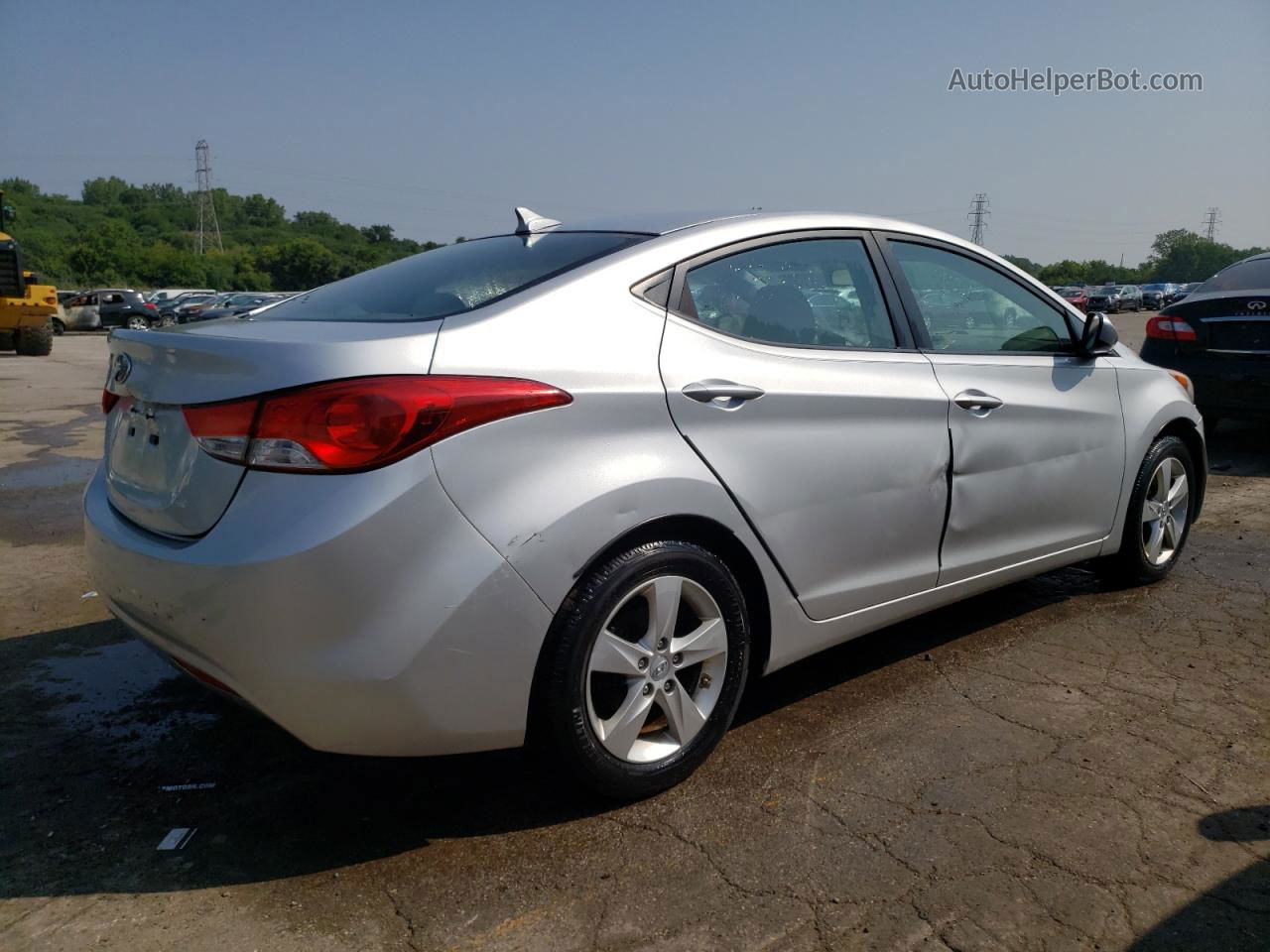 2011 Hyundai Elantra Gls Silver vin: KMHDH4AE6BU110022