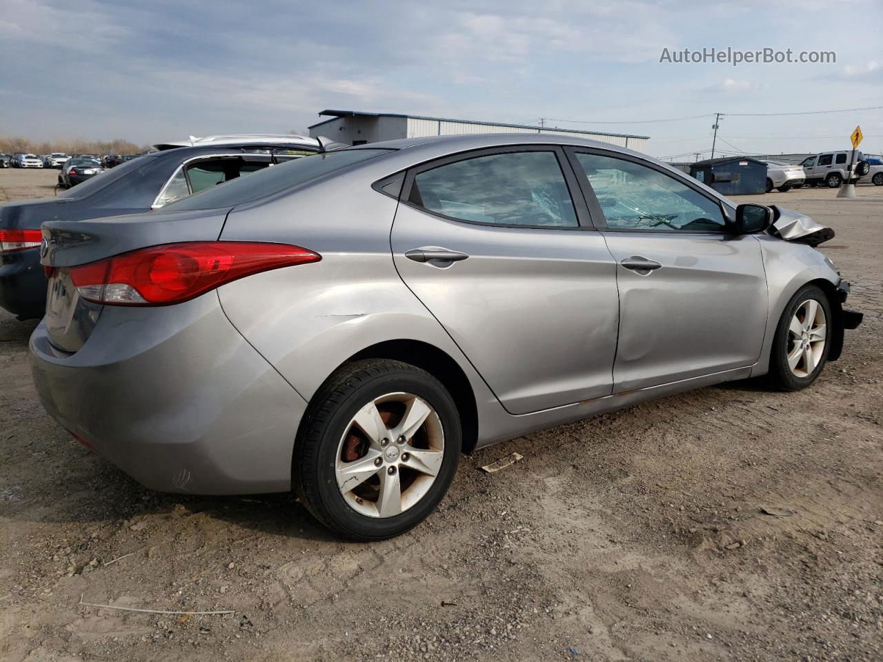 2011 Hyundai Elantra Gls Gray vin: KMHDH4AE6BU123546