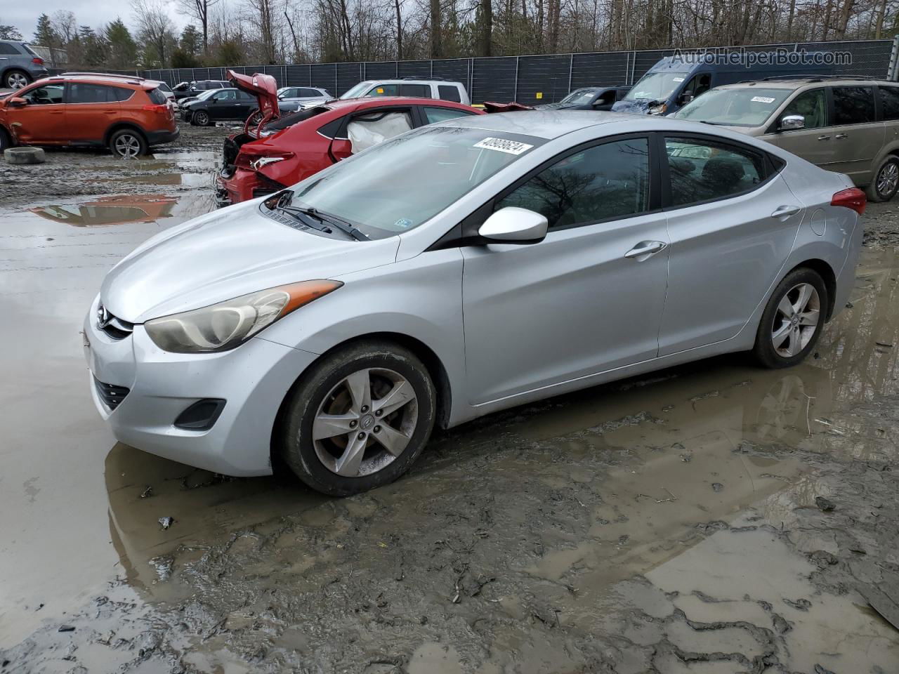 2011 Hyundai Elantra Gls Silver vin: KMHDH4AE6BU140721