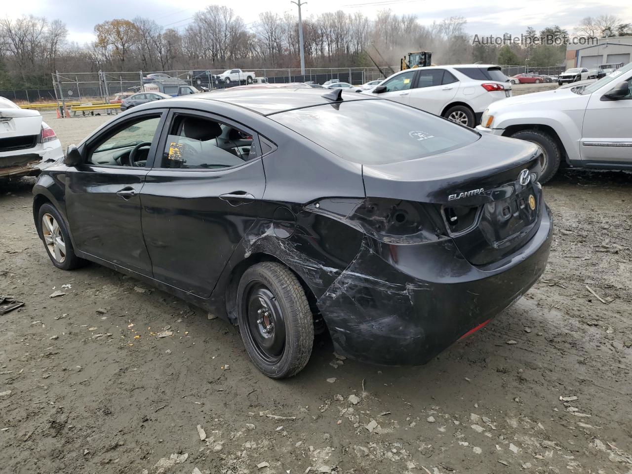 2011 Hyundai Elantra Gls Black vin: KMHDH4AE6BU145708