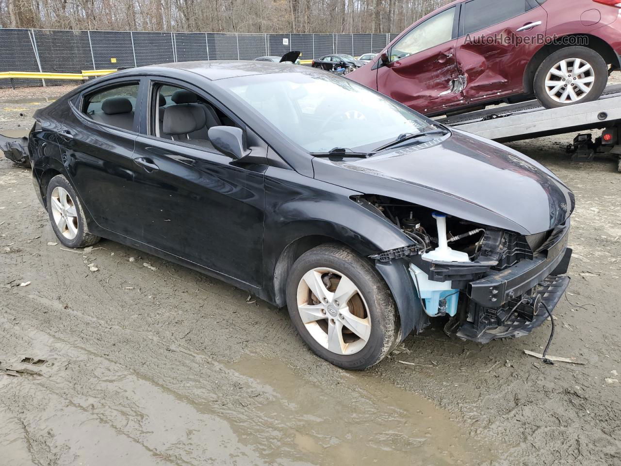 2011 Hyundai Elantra Gls Black vin: KMHDH4AE6BU145708