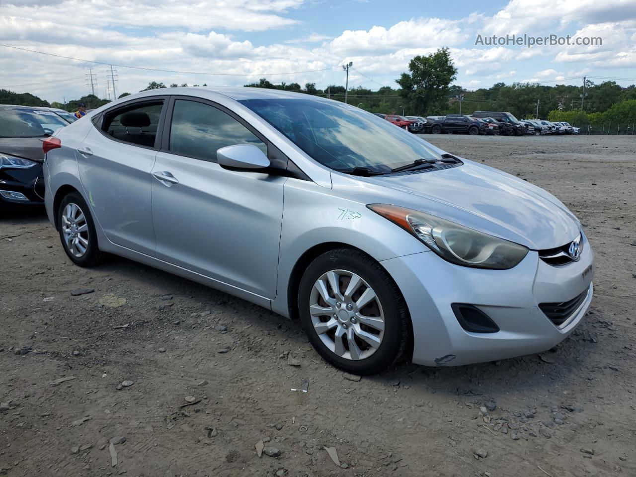 2012 Hyundai Elantra Gls Silver vin: KMHDH4AE6CU232736