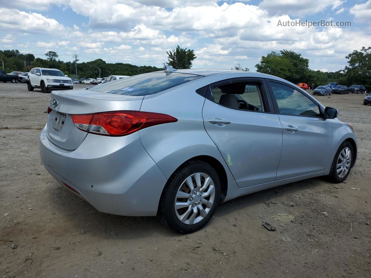 2012 Hyundai Elantra Gls Silver vin: KMHDH4AE6CU232736