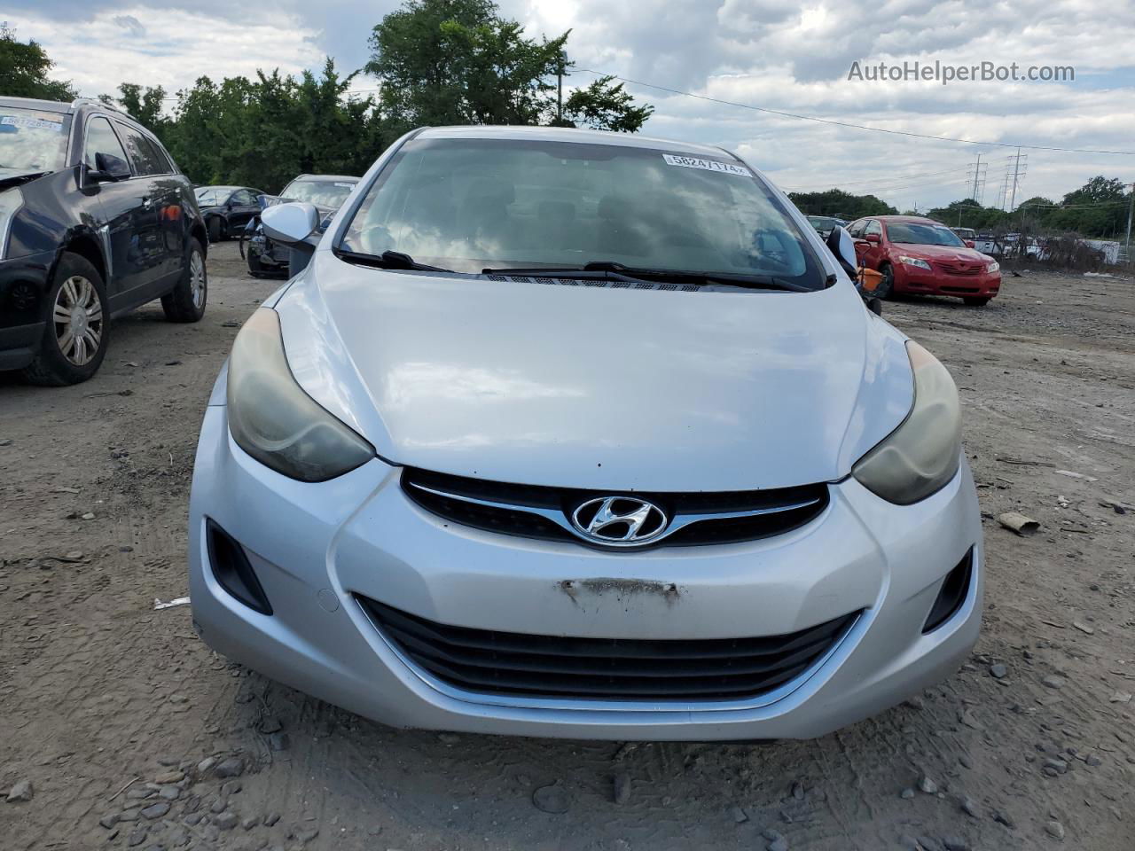 2012 Hyundai Elantra Gls Silver vin: KMHDH4AE6CU232736