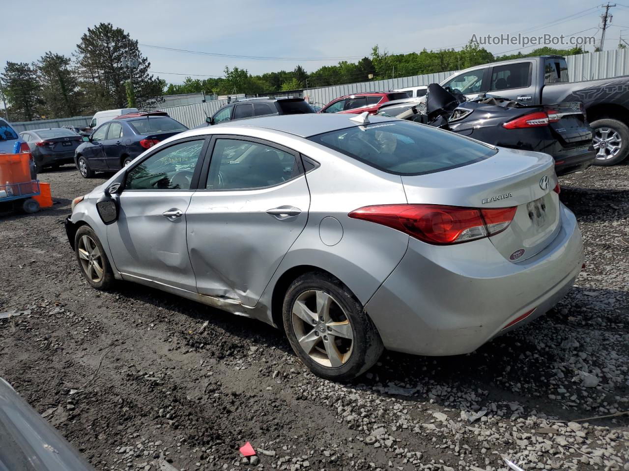 2012 Hyundai Elantra Gls Silver vin: KMHDH4AE6CU252095