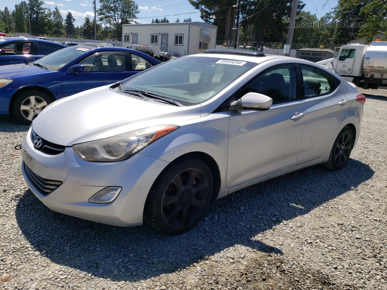 2012 Hyundai Elantra Gls Silver vin: KMHDH4AE6CU258656