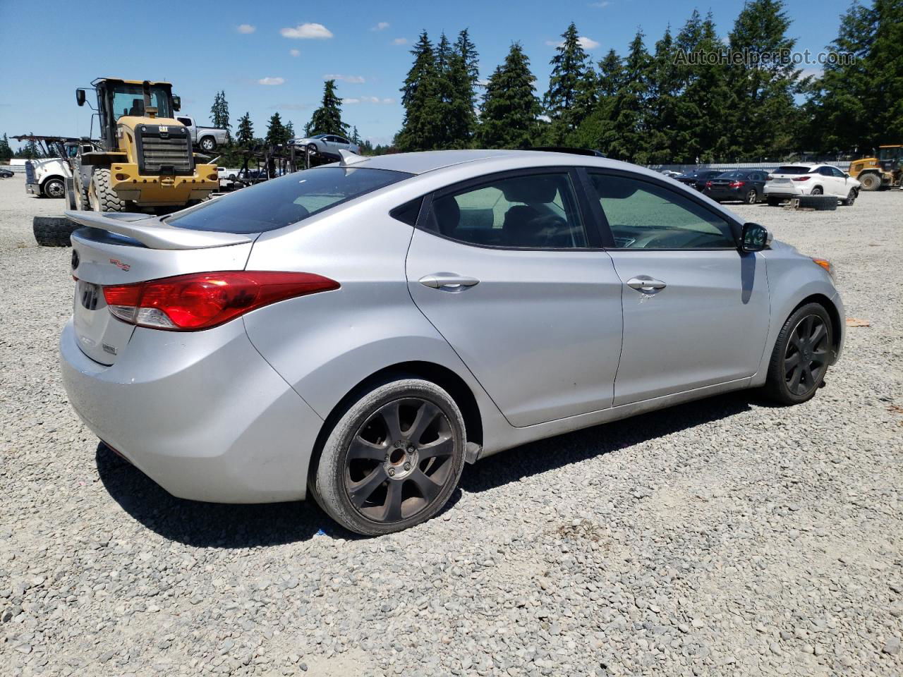 2012 Hyundai Elantra Gls Silver vin: KMHDH4AE6CU258656