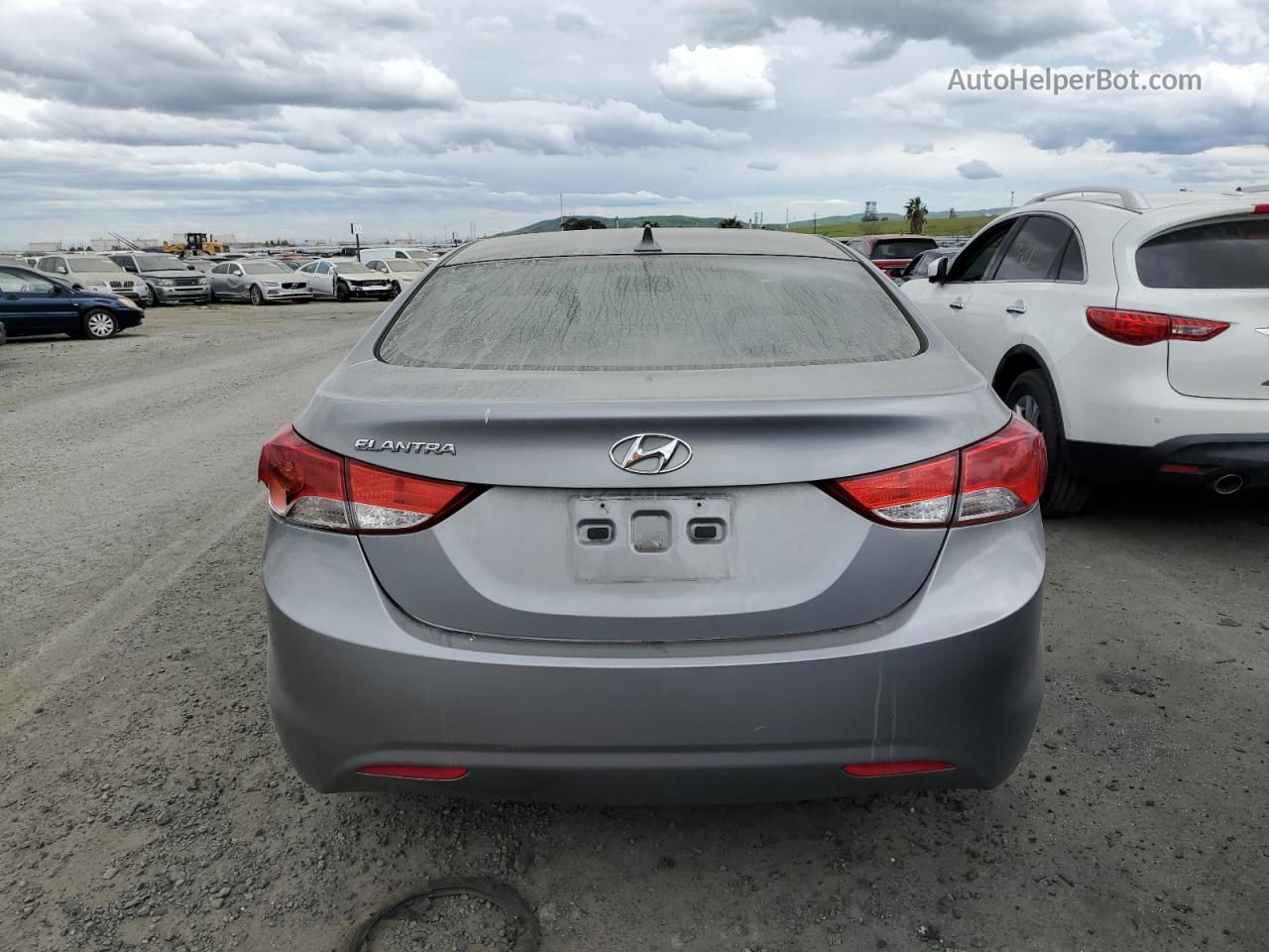 2012 Hyundai Elantra Gls Gray vin: KMHDH4AE6CU278454