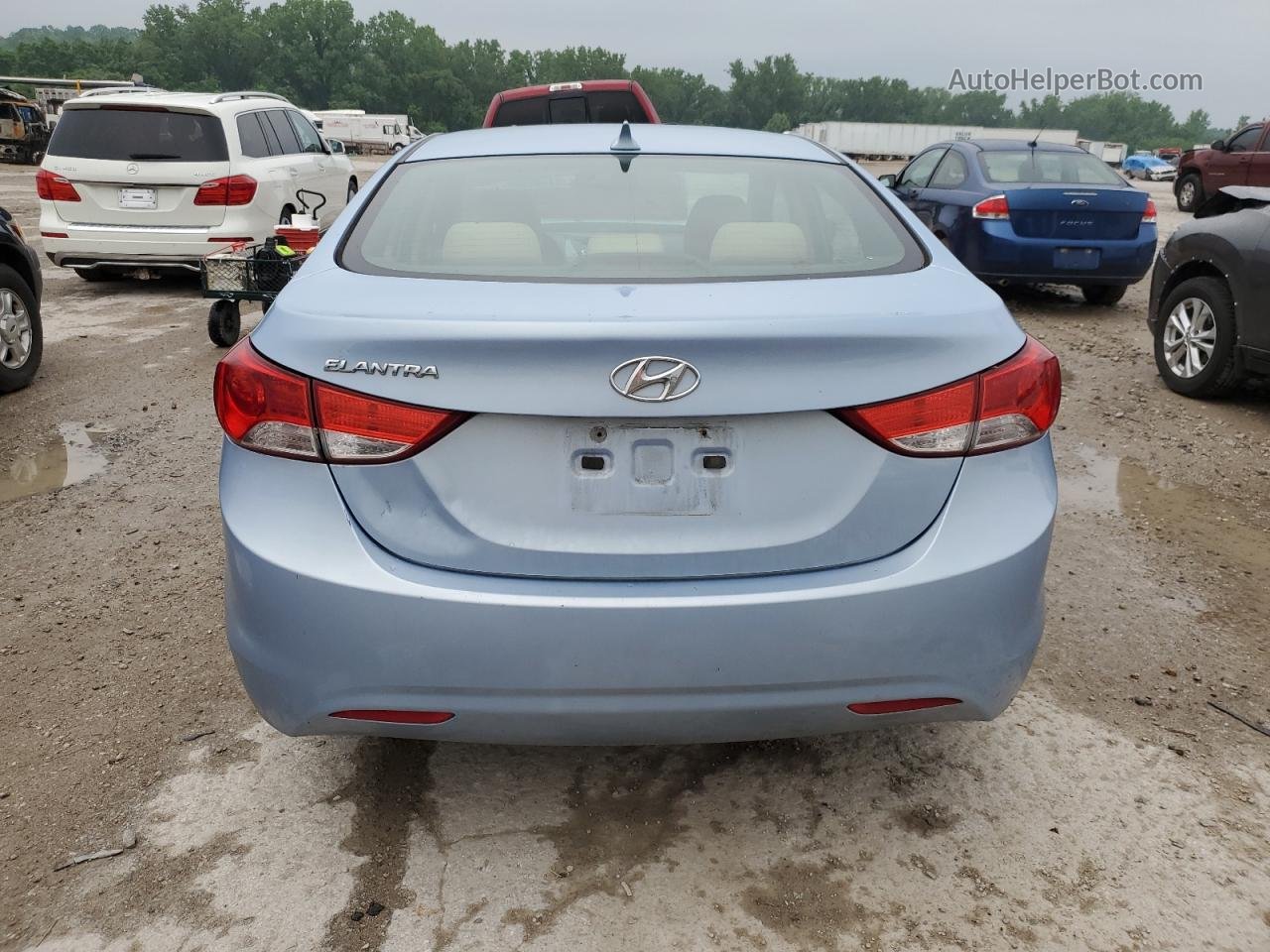 2012 Hyundai Elantra Gls Blue vin: KMHDH4AE6CU322405