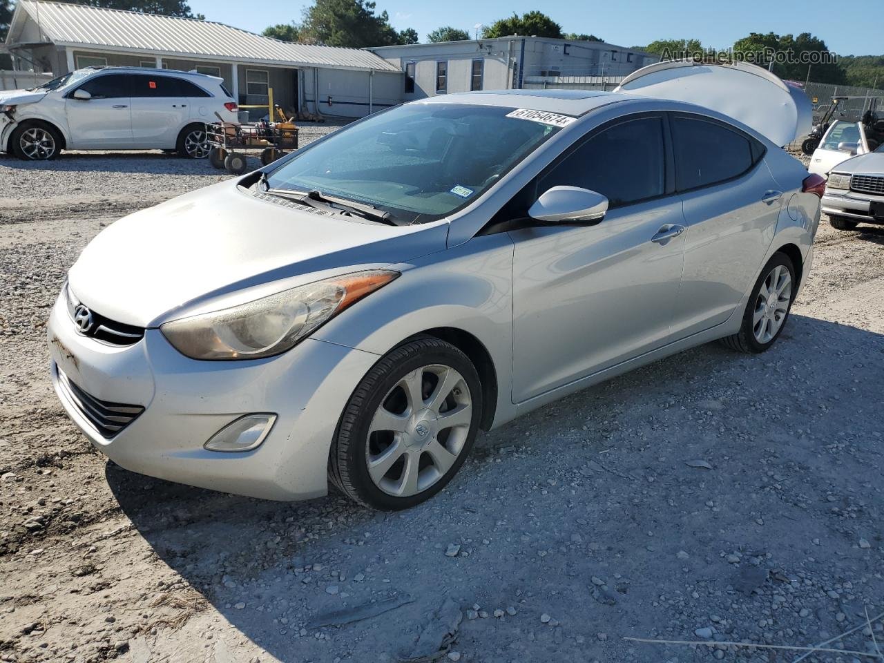 2012 Hyundai Elantra Gls Silver vin: KMHDH4AE6CU378425