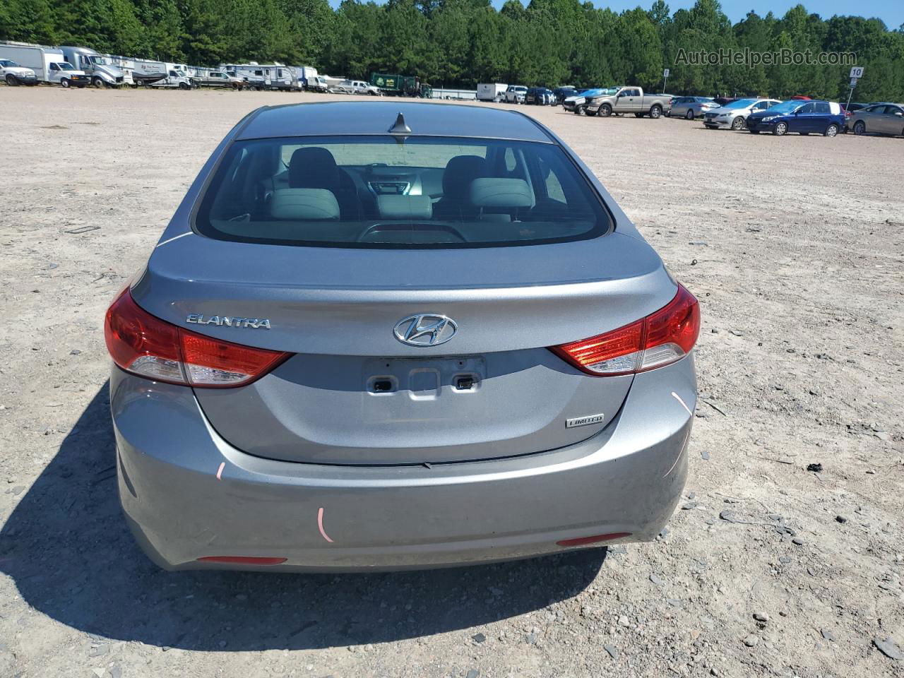 2012 Hyundai Elantra Gls Gray vin: KMHDH4AE6CU438042