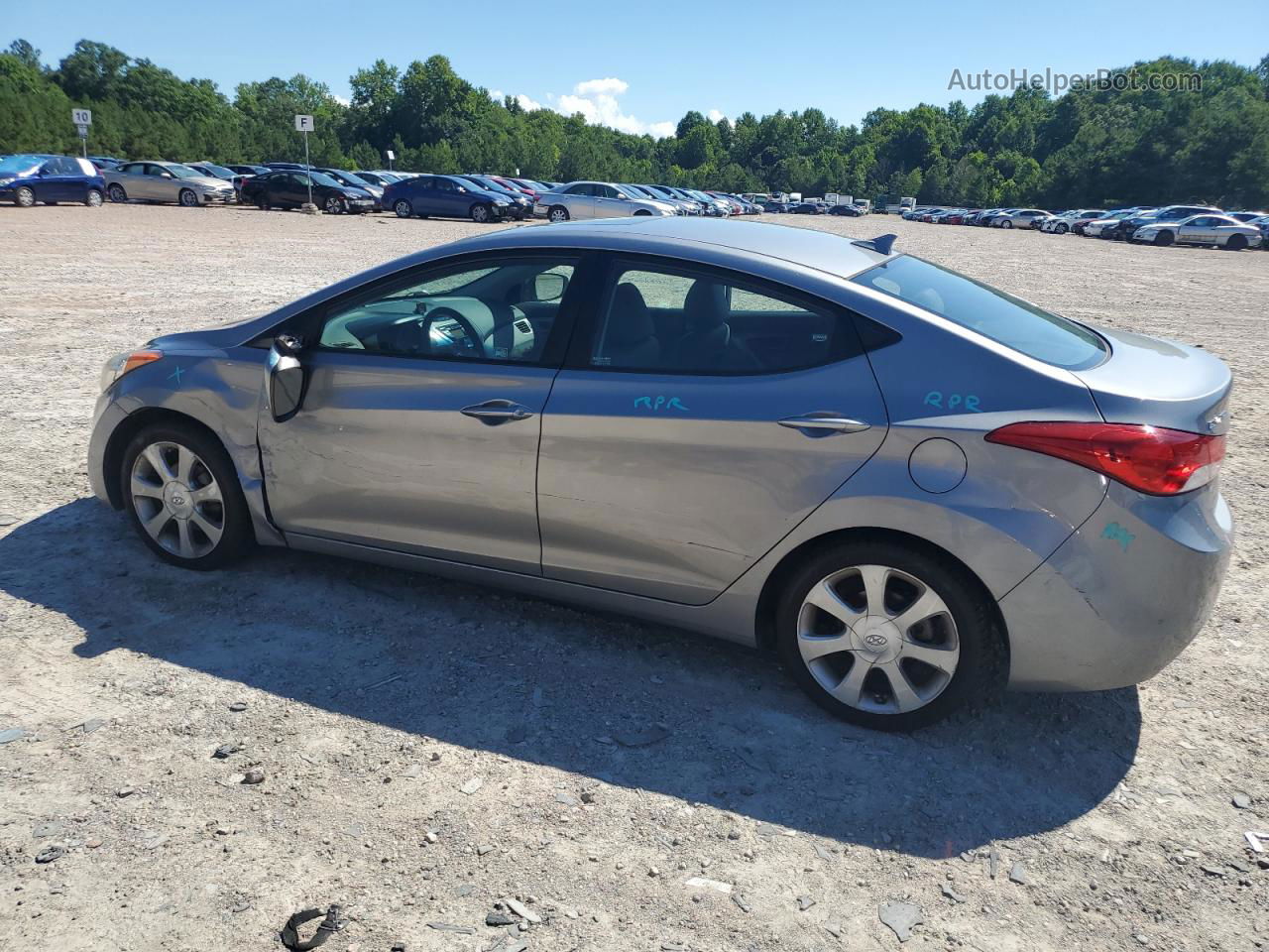 2012 Hyundai Elantra Gls Gray vin: KMHDH4AE6CU438042