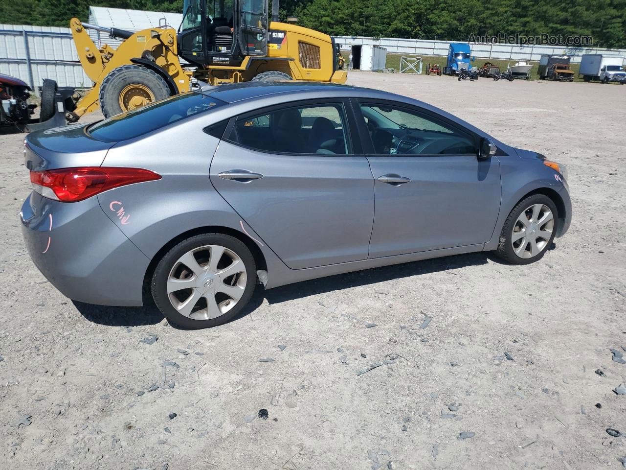 2012 Hyundai Elantra Gls Gray vin: KMHDH4AE6CU438042