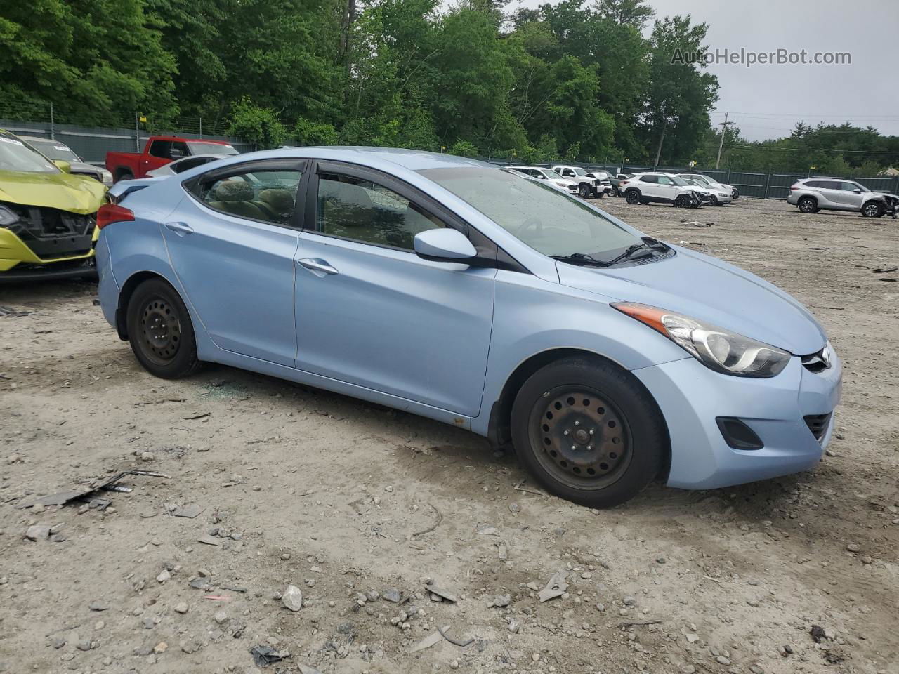 2013 Hyundai Elantra Gls Blue vin: KMHDH4AE6DU525375