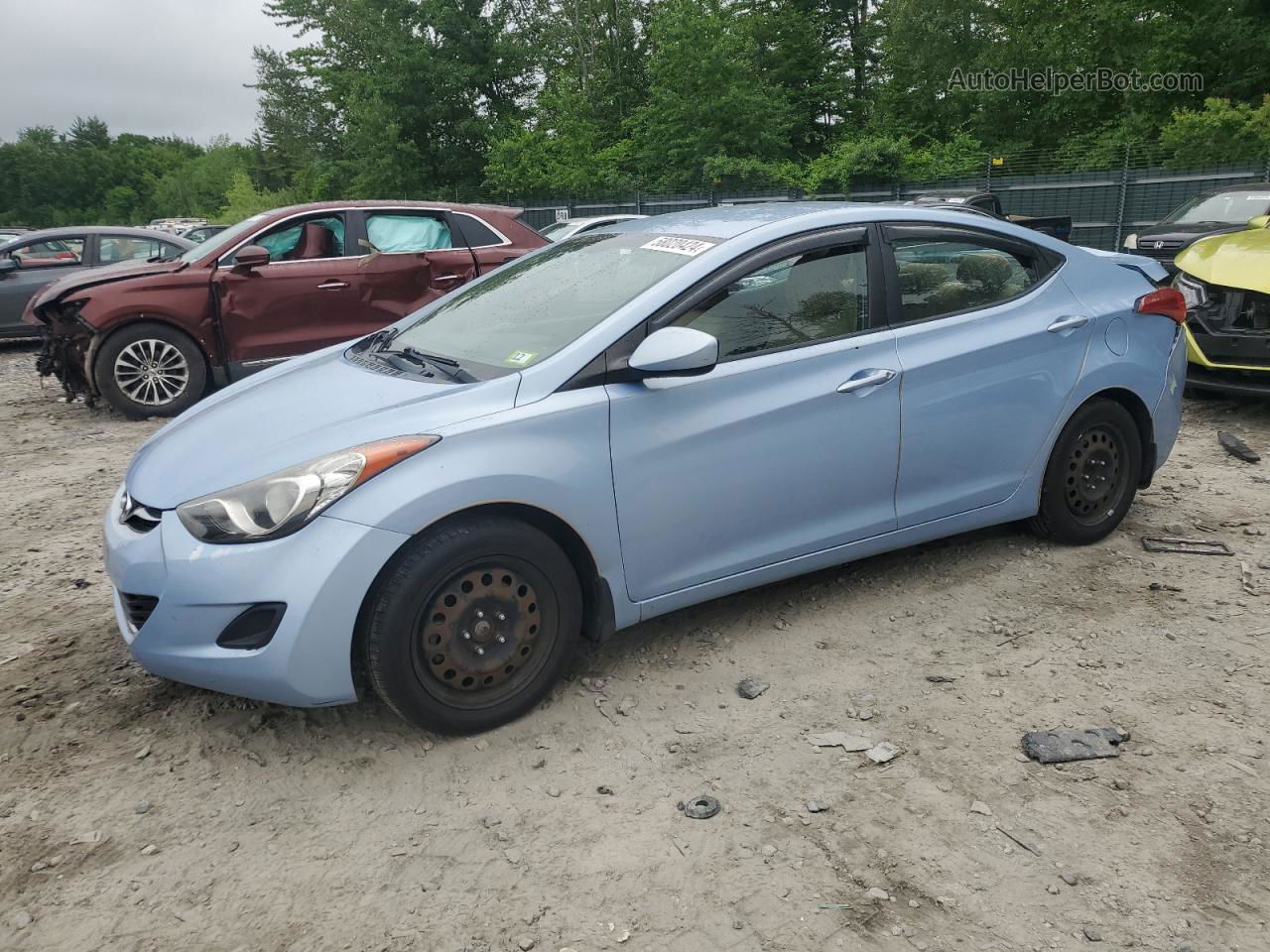 2013 Hyundai Elantra Gls Blue vin: KMHDH4AE6DU525375