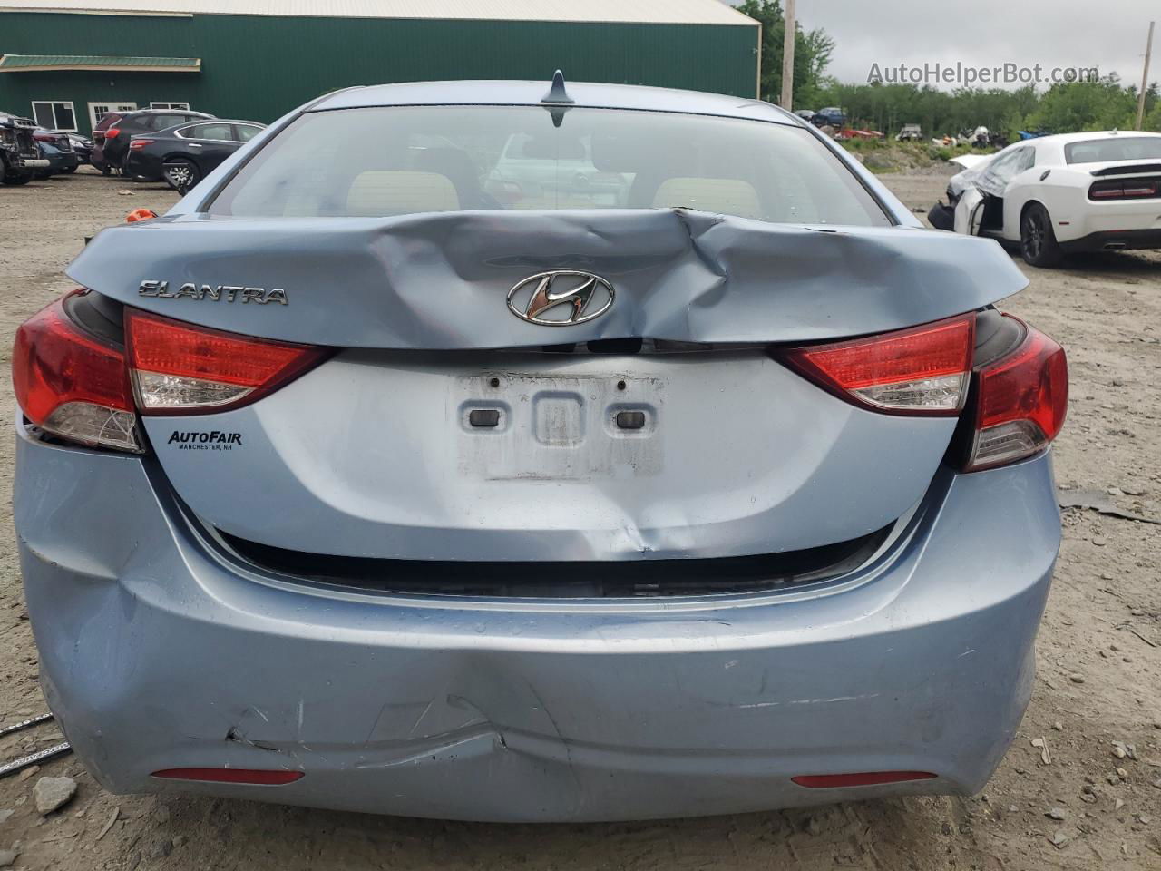 2013 Hyundai Elantra Gls Blue vin: KMHDH4AE6DU525375