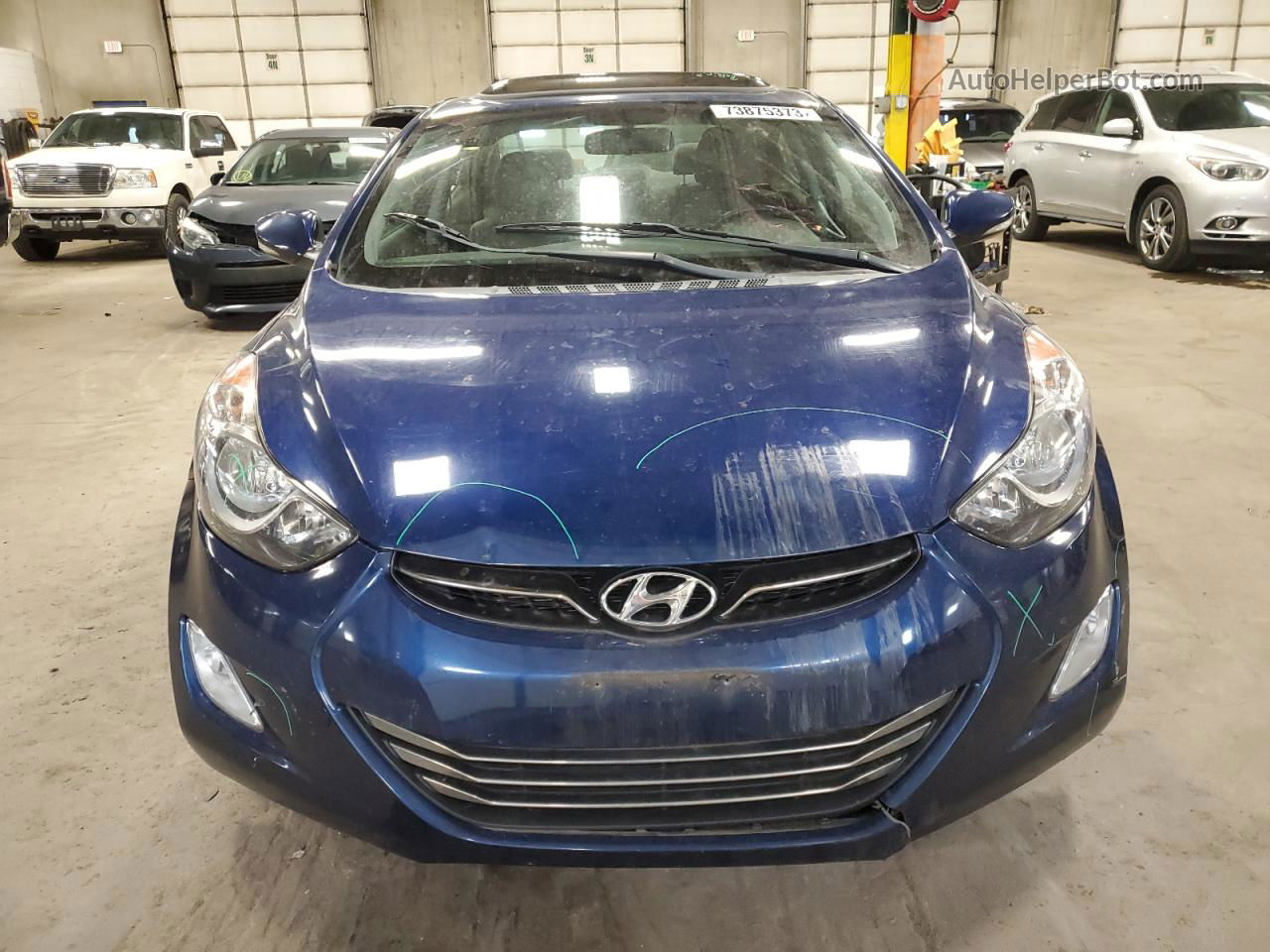 2013 Hyundai Elantra Gls Blue vin: KMHDH4AE6DU527451