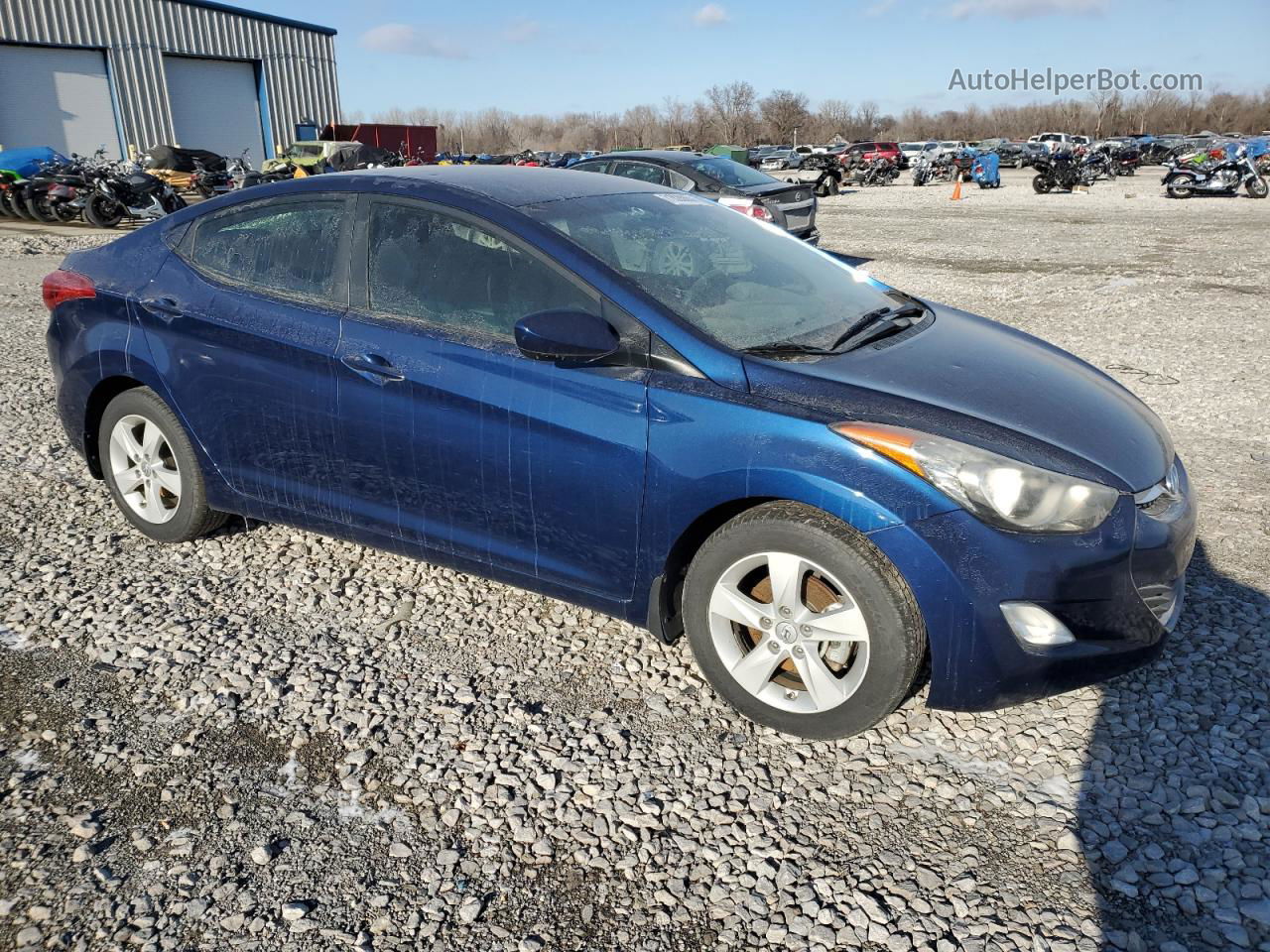 2013 Hyundai Elantra Gls Blue vin: KMHDH4AE6DU550101