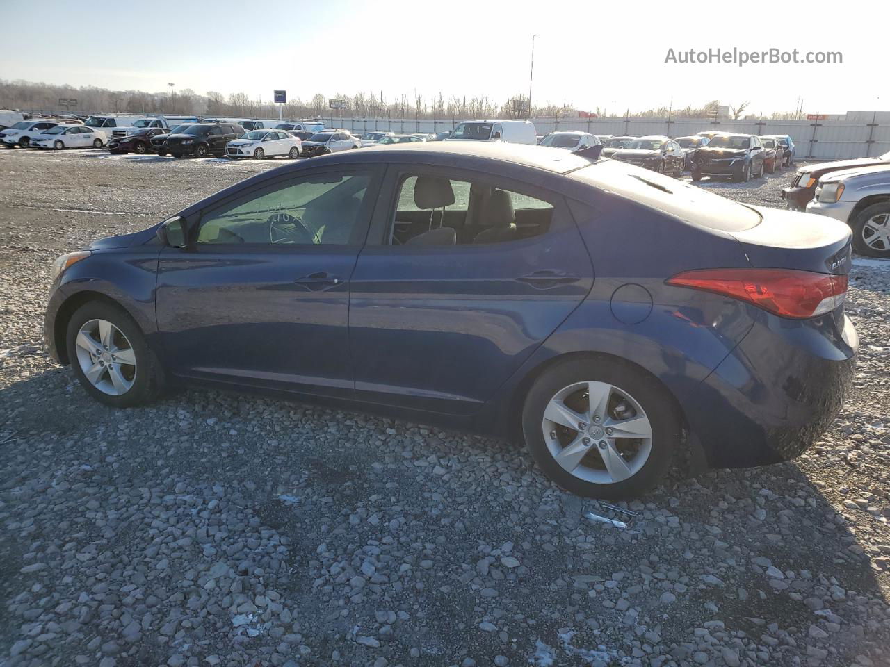 2013 Hyundai Elantra Gls Blue vin: KMHDH4AE6DU550101