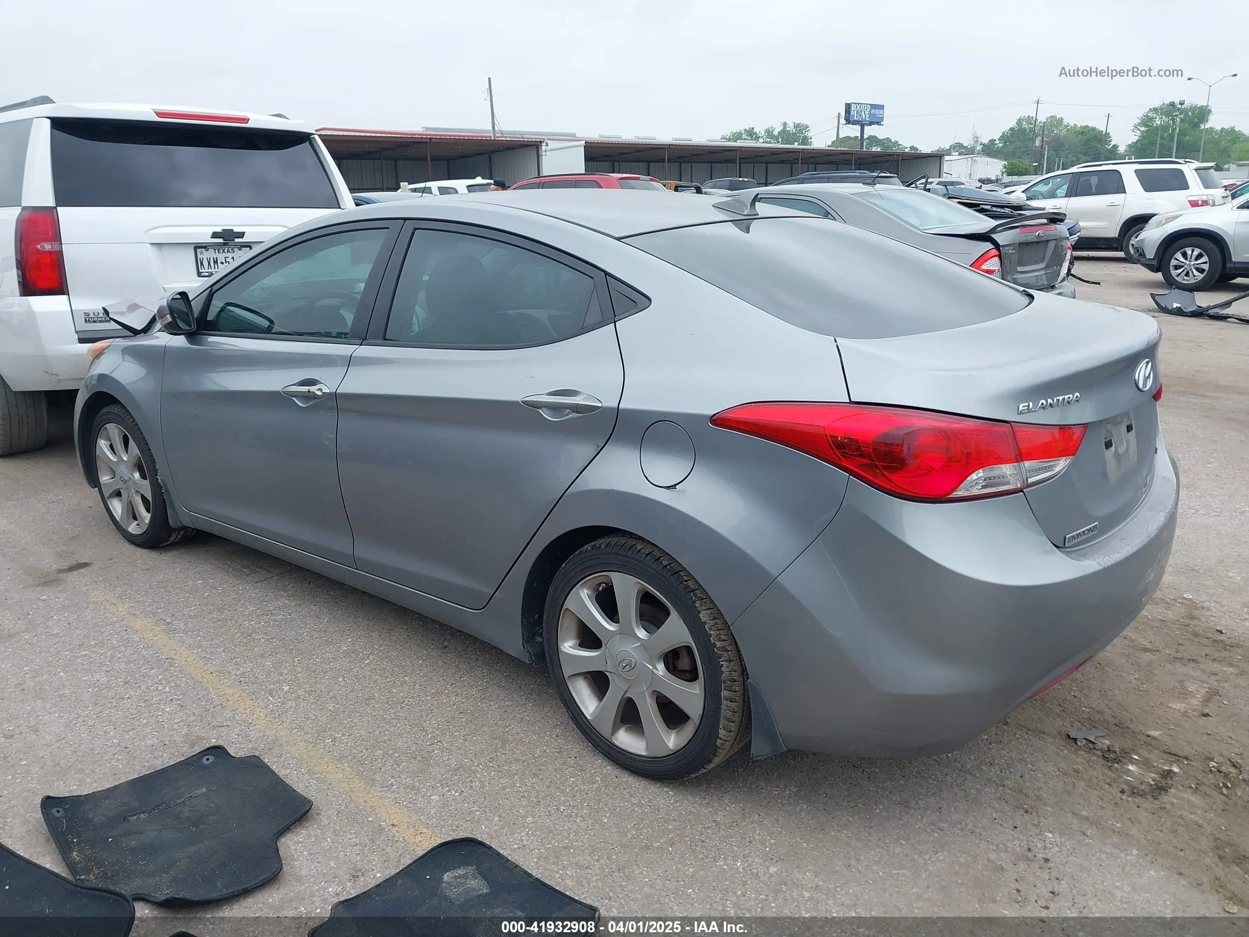 2013 Hyundai Elantra Limited Silver vin: KMHDH4AE6DU569537