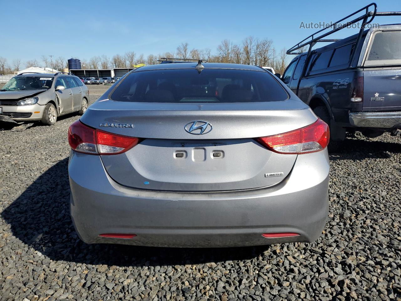 2013 Hyundai Elantra Gls Gray vin: KMHDH4AE6DU619904