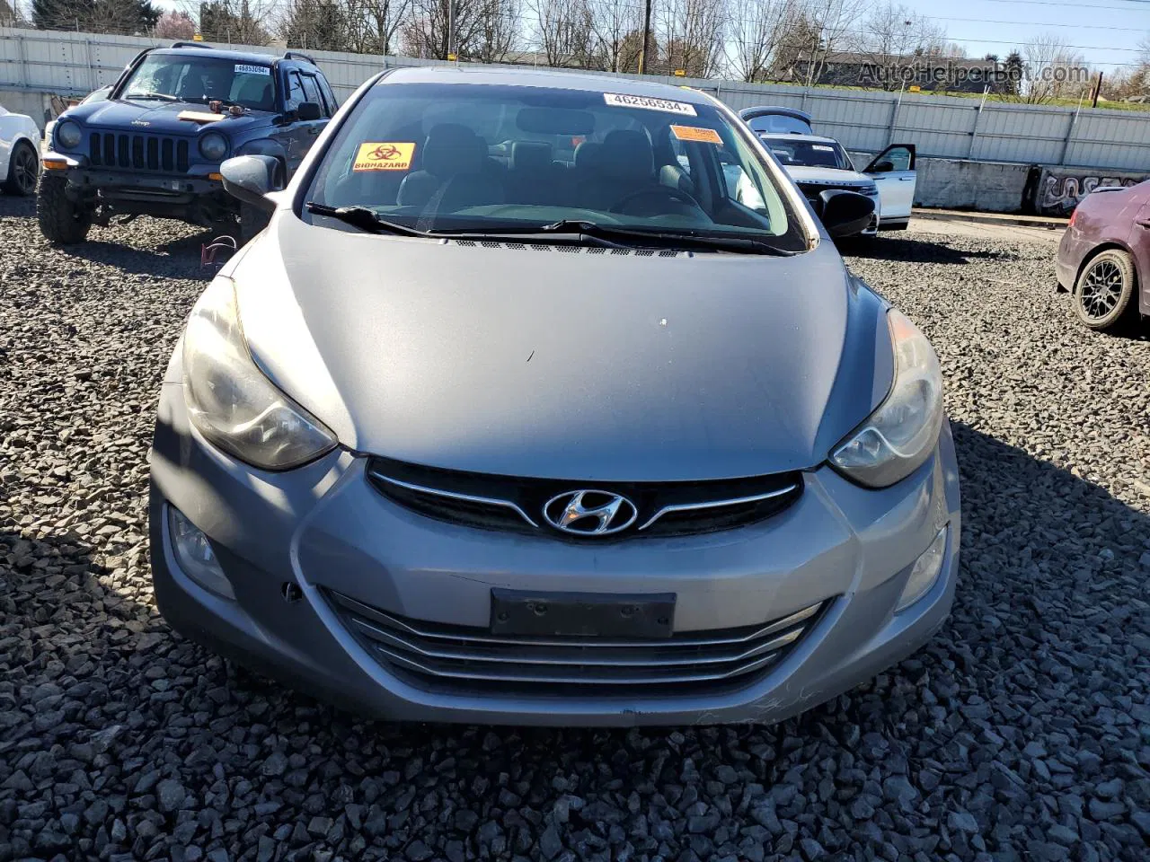 2013 Hyundai Elantra Gls Gray vin: KMHDH4AE6DU619904