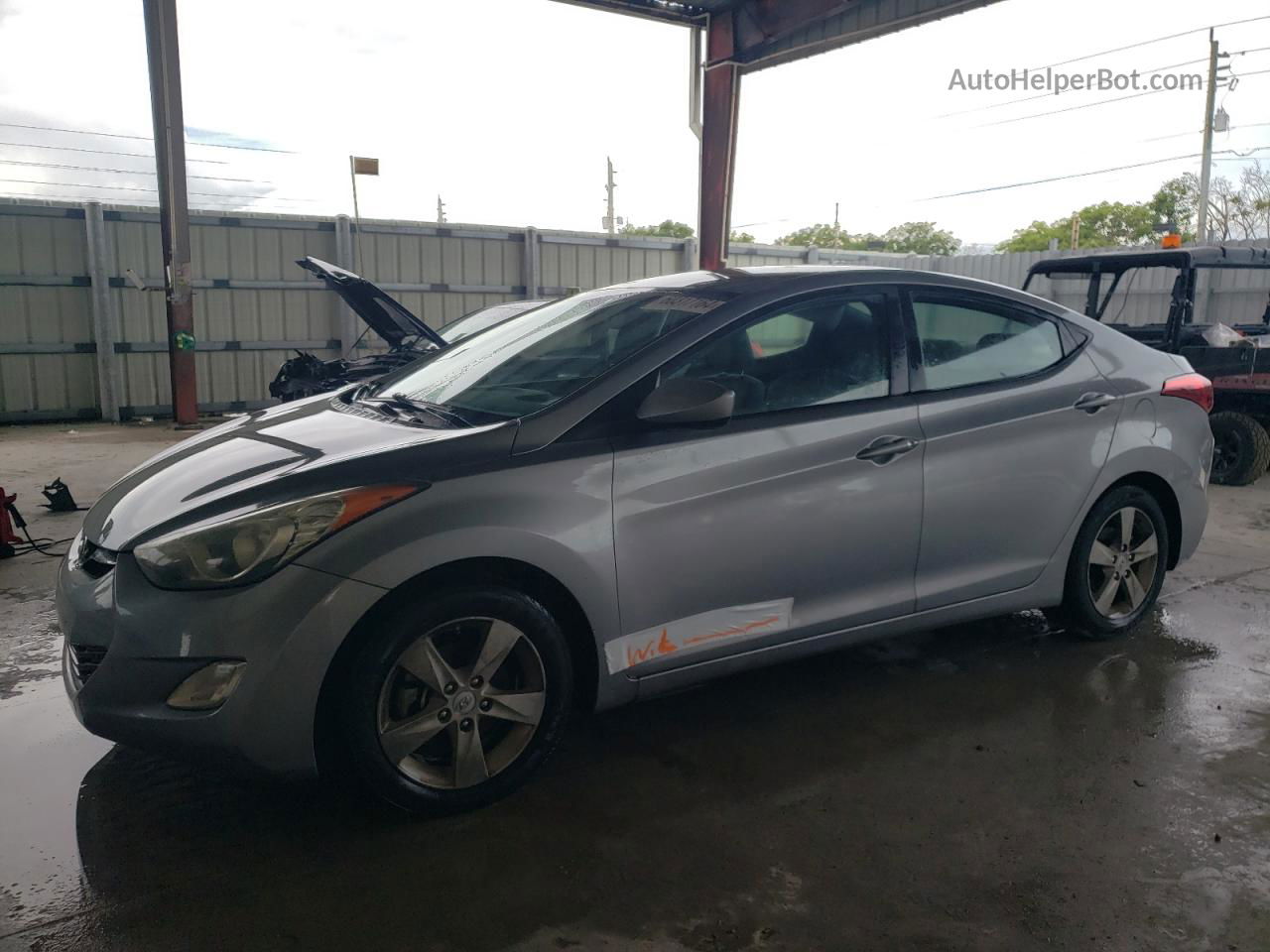 2013 Hyundai Elantra Gls Silver vin: KMHDH4AE6DU666964