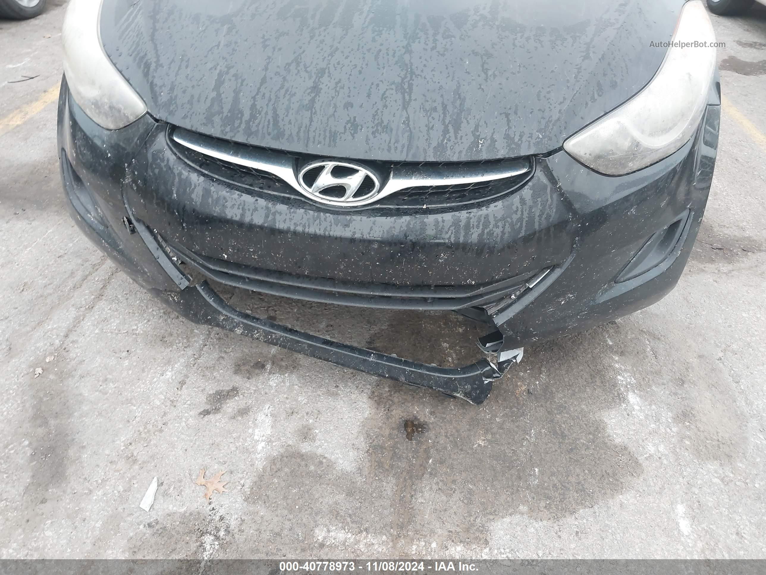 2013 Hyundai Elantra Gls Black vin: KMHDH4AE6DU693467