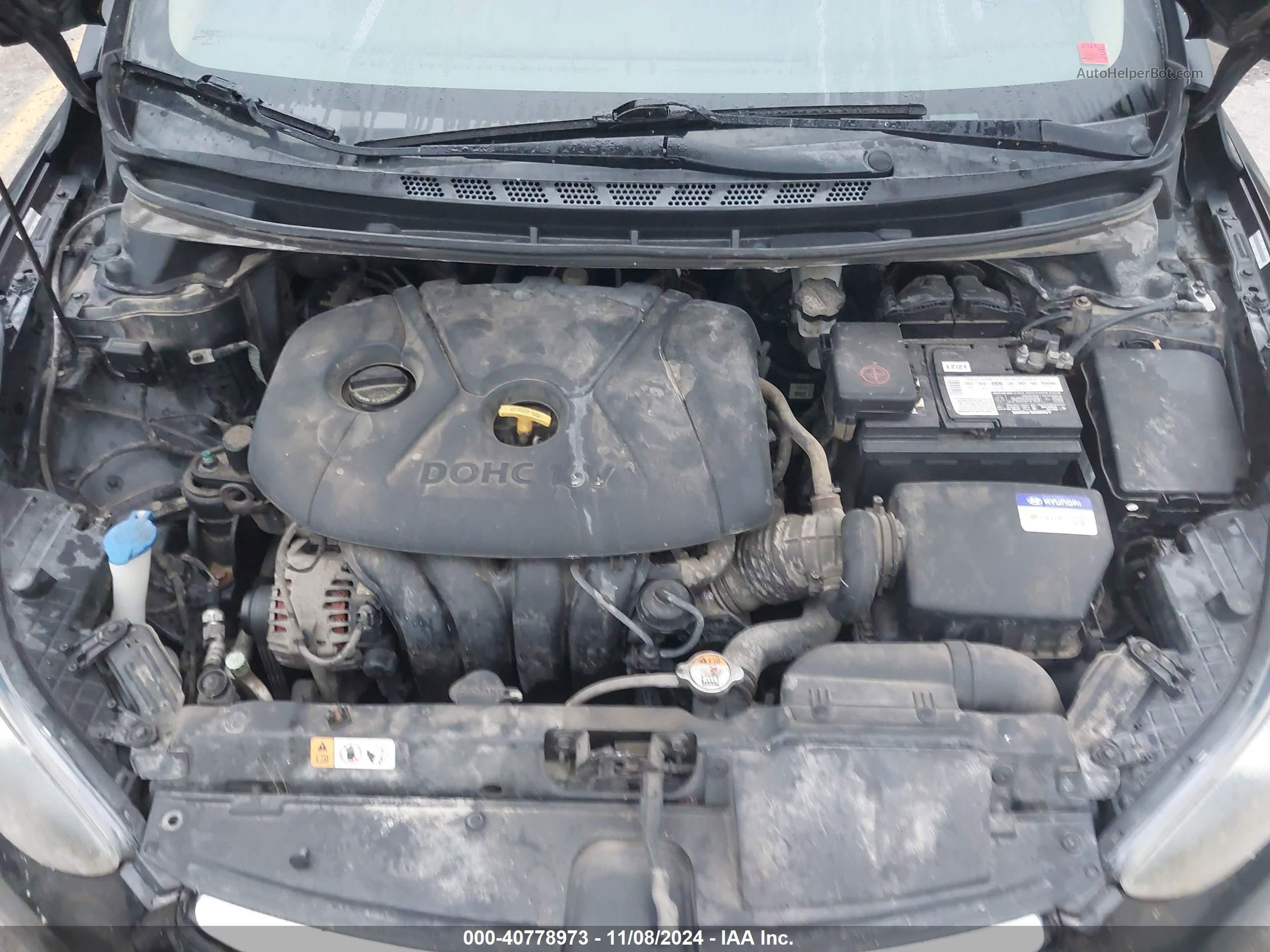 2013 Hyundai Elantra Gls Black vin: KMHDH4AE6DU693467