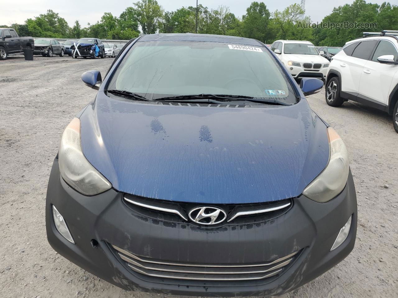 2013 Hyundai Elantra Gls Blue vin: KMHDH4AE6DU737029