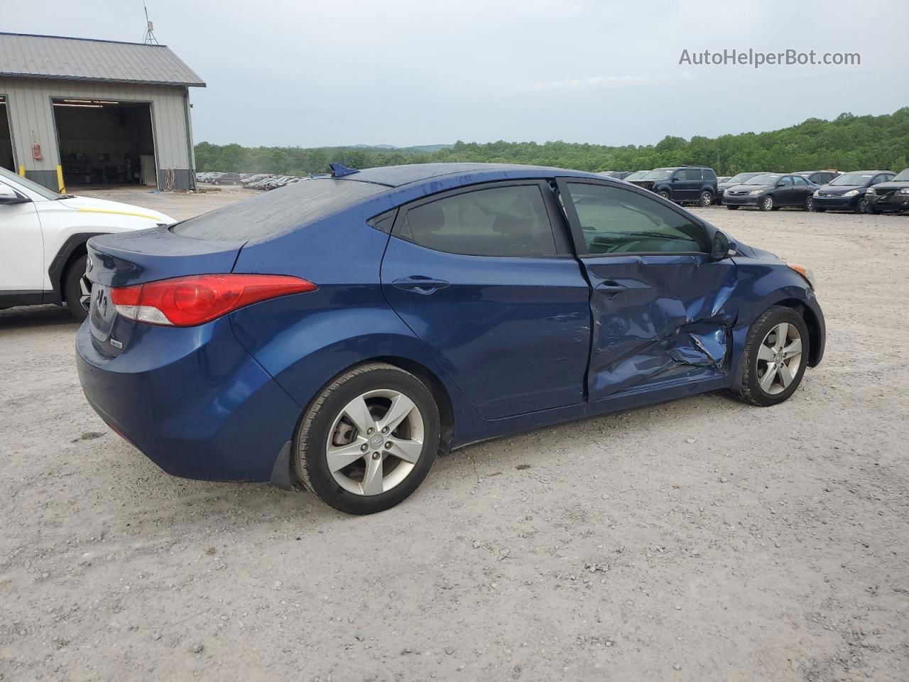 2013 Hyundai Elantra Gls Blue vin: KMHDH4AE6DU737029