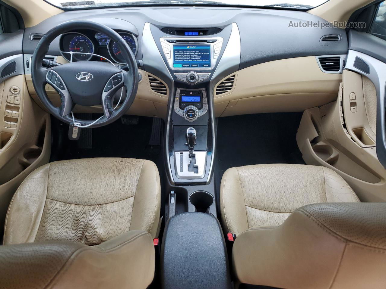 2013 Hyundai Elantra Gls Blue vin: KMHDH4AE6DU737029