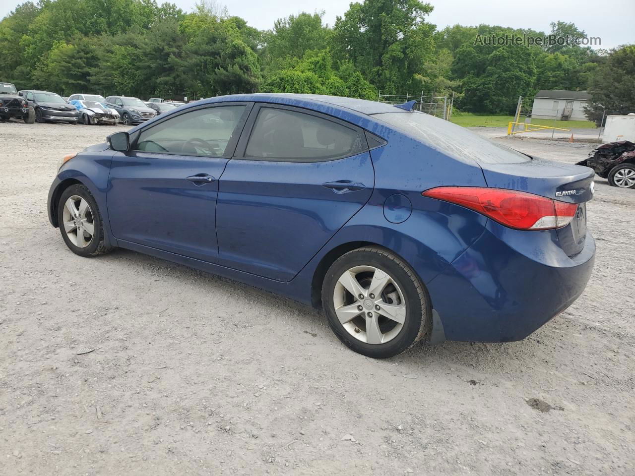 2013 Hyundai Elantra Gls Blue vin: KMHDH4AE6DU737029