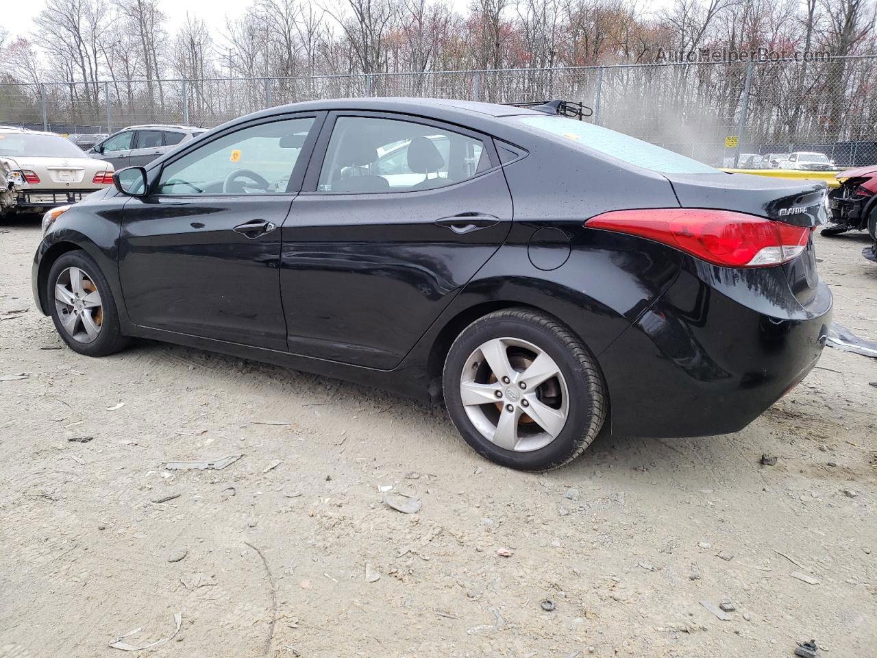 2013 Hyundai Elantra Gls Black vin: KMHDH4AE6DU815695