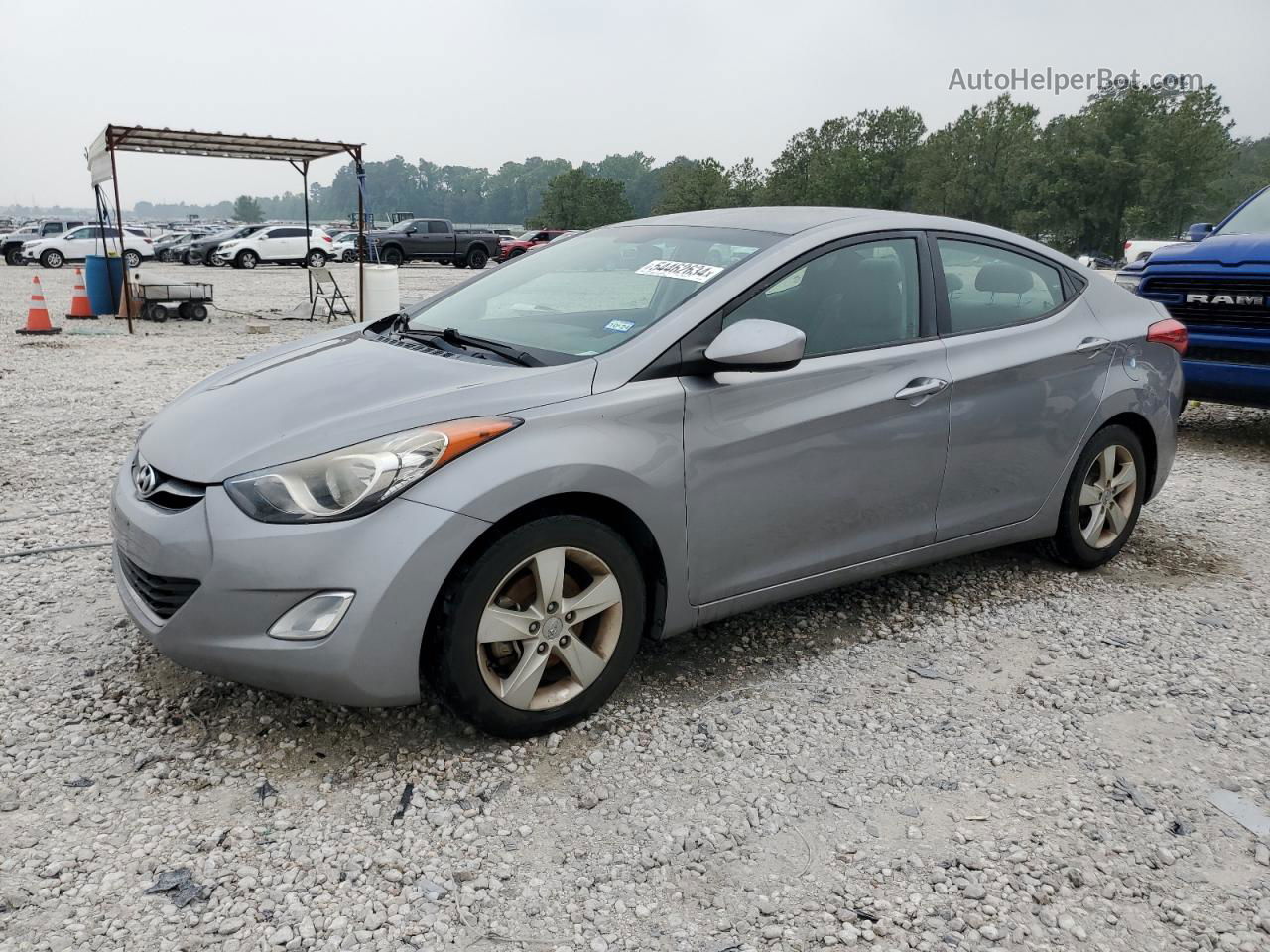 2013 Hyundai Elantra Gls Silver vin: KMHDH4AE6DU916896