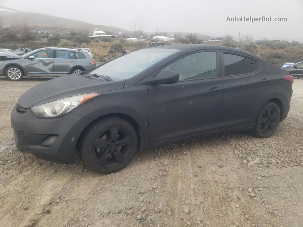 2013 Hyundai Elantra Gls Black vin: KMHDH4AE6DU999827