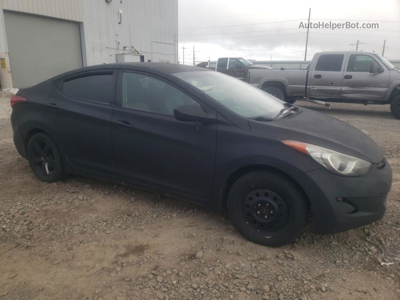 2013 Hyundai Elantra Gls Black vin: KMHDH4AE6DU999827